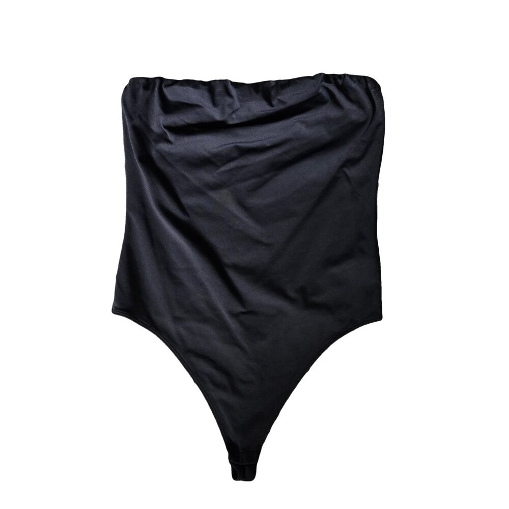 Aritzia BABATON CONTOUR Black Strapless Bodysuit L
